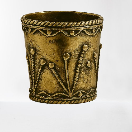 Pushpa Lekhani – Brass Pen Stand of Floral Clarity - 250 Gm