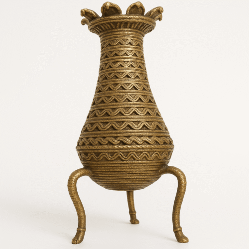 Sanchalana Flower Vase – Brass Ritual Vase of Flow & Grace (400 gm)