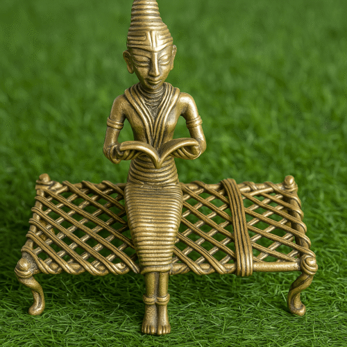 Dhokra Pathshala – Seated Scholar of Wisdom & Learning (330 gm)