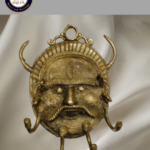 Shakti Shringar Hook – Heavy Duty Brass Wall Hanger with 4 Hooks (370 gm)