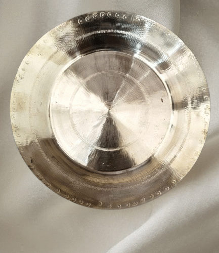 Pure Kansa (Bronze) Small Plate / Tashtaree – 7" (250–300 gm)