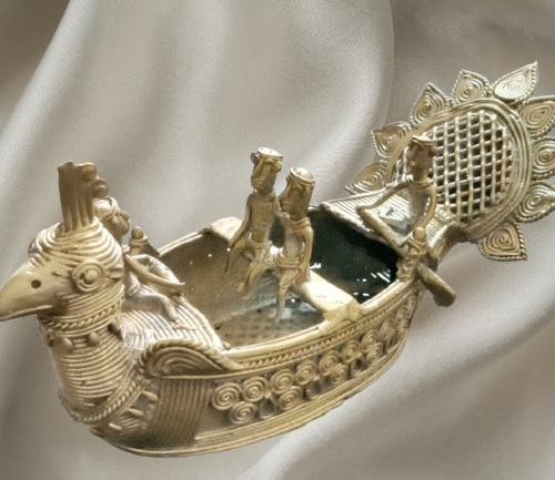 Nauka Dhokra – Handcrafted Brass Boat for Home Décor (550 gm)