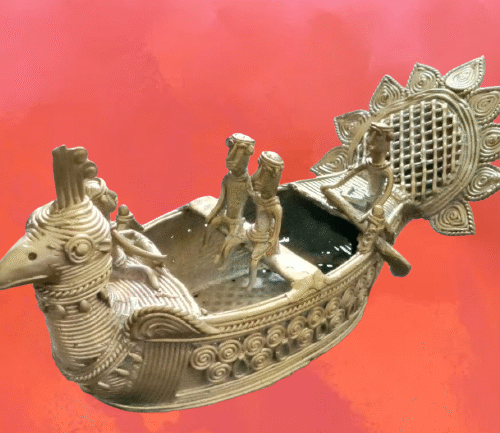 Nauka Dhokra – Handcrafted Brass Boat for Home Décor (1000 gm)