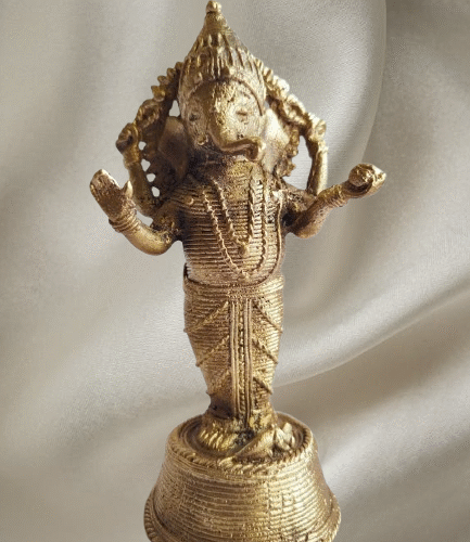 Anugraha Vinayaka – Brass Standing Ganesha Idol Of Prosperity (300gm)