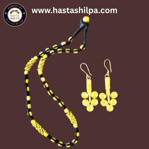 Dokra (Brass) jewellery set | K Model necklace with Tree Motif earrings (20")