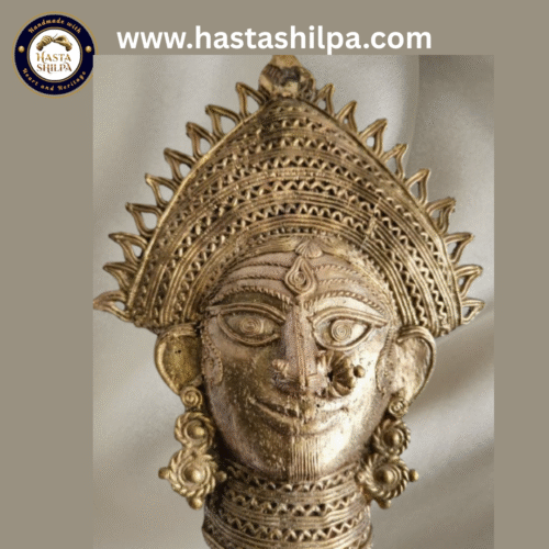 Divine Brass Maa Durga Face – Wall & Table Home Décor(1400 gm)